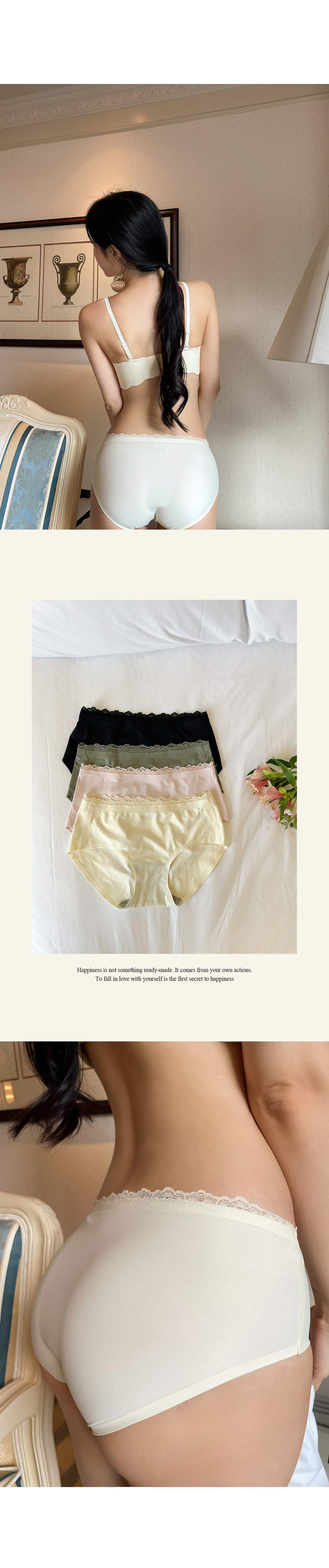 3cm 볼륨패드 자연스러운 볼륨업 들뜸없는 밀키 레이스 브라세트 상세 이미지 9